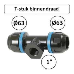 Dia. 63mm - 1" F - T-stuk...