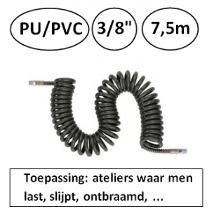PU/PVC spiraalslang - 3/8"...