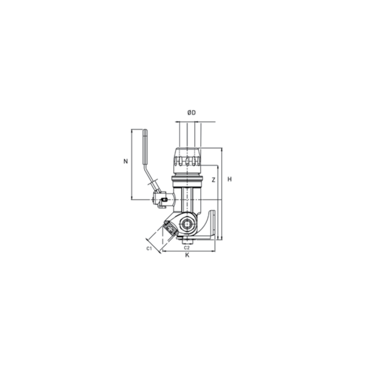 Transair muurplaat met afsluiter Ø25 mm - 3 x 1/2"