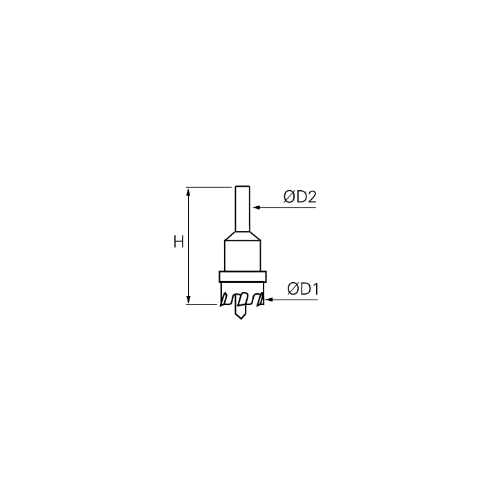 Transair boorfrees Ø70 mm met centerboor