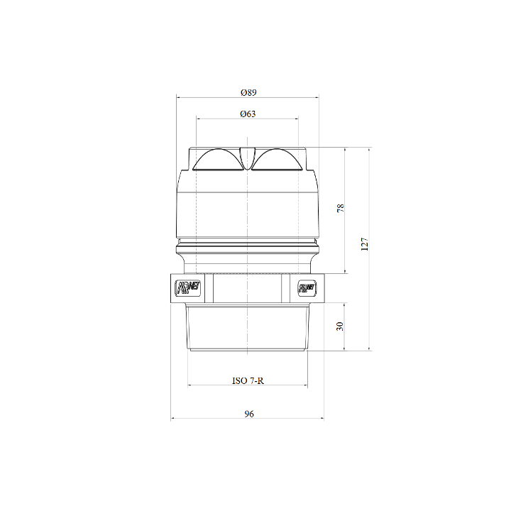 AIRnet draadstuk buitendraad Ø63 mm x 2 1/2"