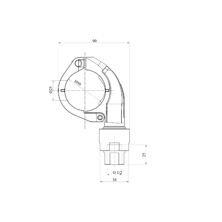 AIRnet snelaftakking binnendraad Ø50 mm x 1/2"