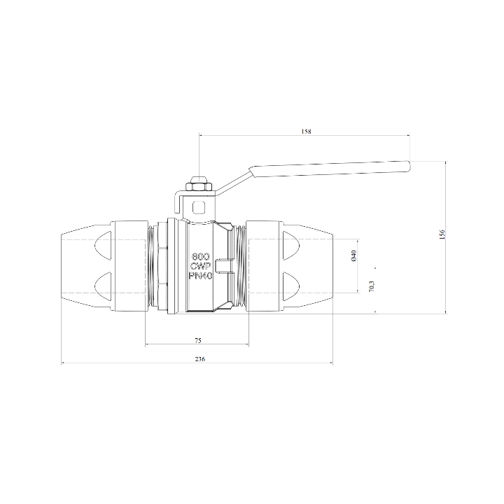 AIRnet bolkraan Ø40 mm