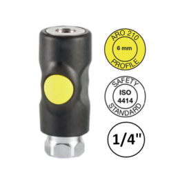 1/4" F - ORION / ARO 210  - Veiligheidskoppeling binnendraad - gele knop