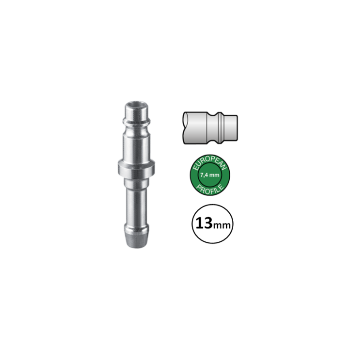 13mm - EURO 7,4  - Stekker met slangdrager