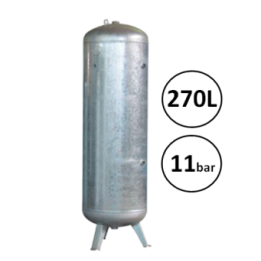 270L - 11 bar - Drukvat Verticaal - Gegalvaniseerd - Perslucht