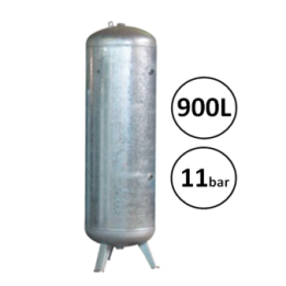 900L - 11 bar - Drukvat Verticaal - Gegalvaniseerd - Perslucht