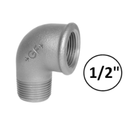 1/2" MF - Elleboog 90 graden - Galva