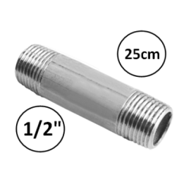 1/2" M - 25cm - buisnippel - Galva