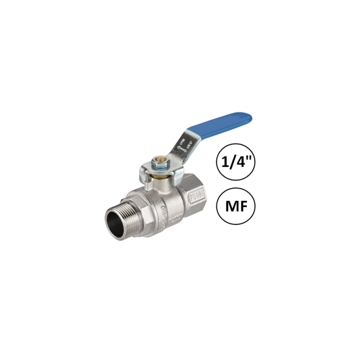 Bolkraan Perslucht 1/4" MF