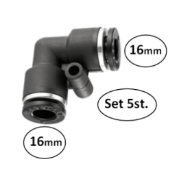16mm - bocht 90 graden conex - set 5 stuks - perslucht