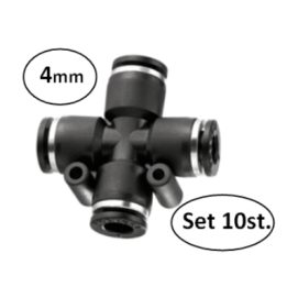 4mm - kruisstuk conex - set 10 stuks - perslucht