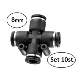 8mm - kruisstuk conex - set 10 stuks - perslucht