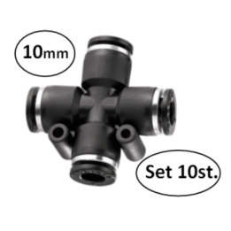 10mm - kruisstuk conex - set 10 stuks - perslucht