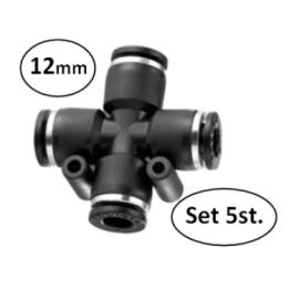 12mm - kruisstuk conex - set 5 stuks - perslucht