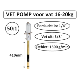 1500 g/min - 410mm - 50:1 - Vet pomp - voor vaten van 16-20 kg
