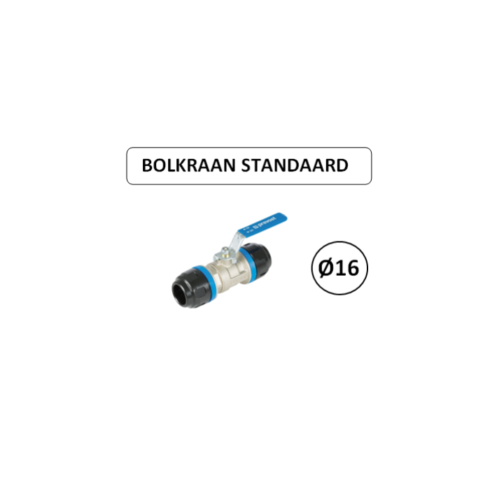 Dia. 16mm - Bolkraan standaard - prevost