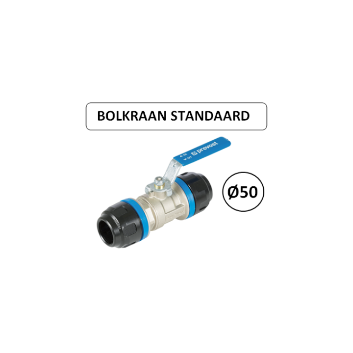 Dia. 50mm - Bolkraan standaard - prevost