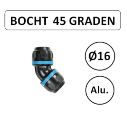 Dia. 16 mm - bocht 45 graden - prevost