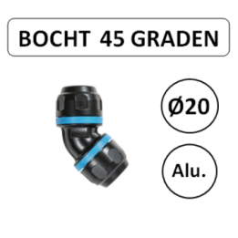 Dia. 20 mm - bocht 45 graden - prevost