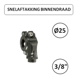 Dia. 25mm naar 3/8" F - Snelle aftakking met binnendraad - Prevost