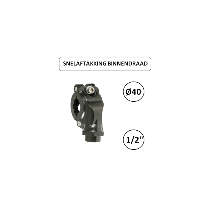 Dia. 40mm naar 1/2" F - Snelle aftakking met binnendraad - Prevost
