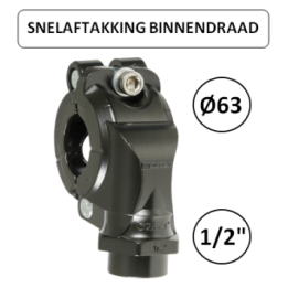 Dia. 63mm naar 1/2" F - Snelle aftakking met binnendraad - Prevost