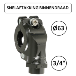 Prevost PPS snelaftakking Ø63 mm x 3/4" binnendraad