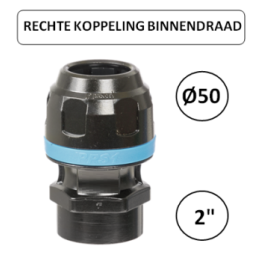 Dia. 50mm - 2" F - Rechte koppeling met binnendraad - prevost