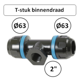 Prevost PPS T-stuk Ø63 mm x 2" binnendraad