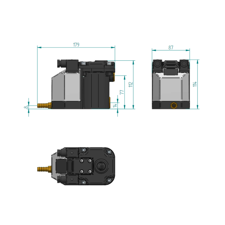 1/2" - 665 L/uur- Automatische condensaat aflaat - Elektrisch 230V