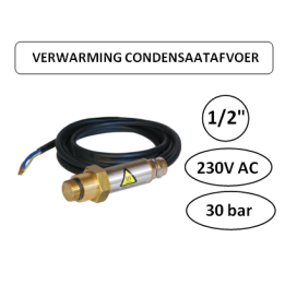 1/2" - Verwarmingselement condensaat aflaten - Elektrisch 230V