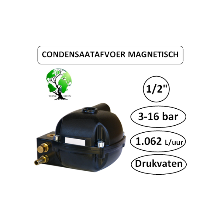 1/2" - 1.062 L/min - Automatische condensaat aflaat - Magneet principe