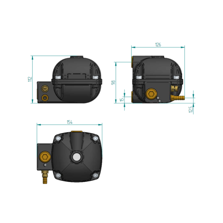 1/2" - 1.062 L/min - Automatische condensaat aflaat - Magneet principe