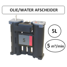 5L - 5m³/min - Olie water/afscheider - Perslucht