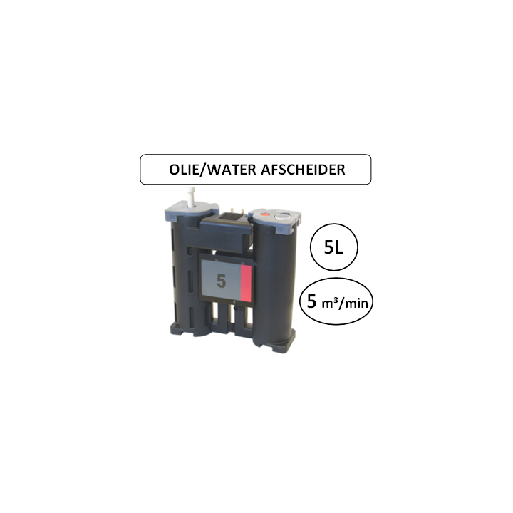 5L - 5m³/min - Olie water/afscheider - Perslucht