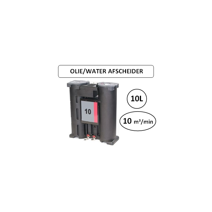 10L - 10m³/min - Olie water/afscheider - Perslucht