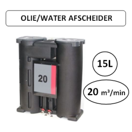 15L - 20m³/min - Olie water/afscheider - Perslucht