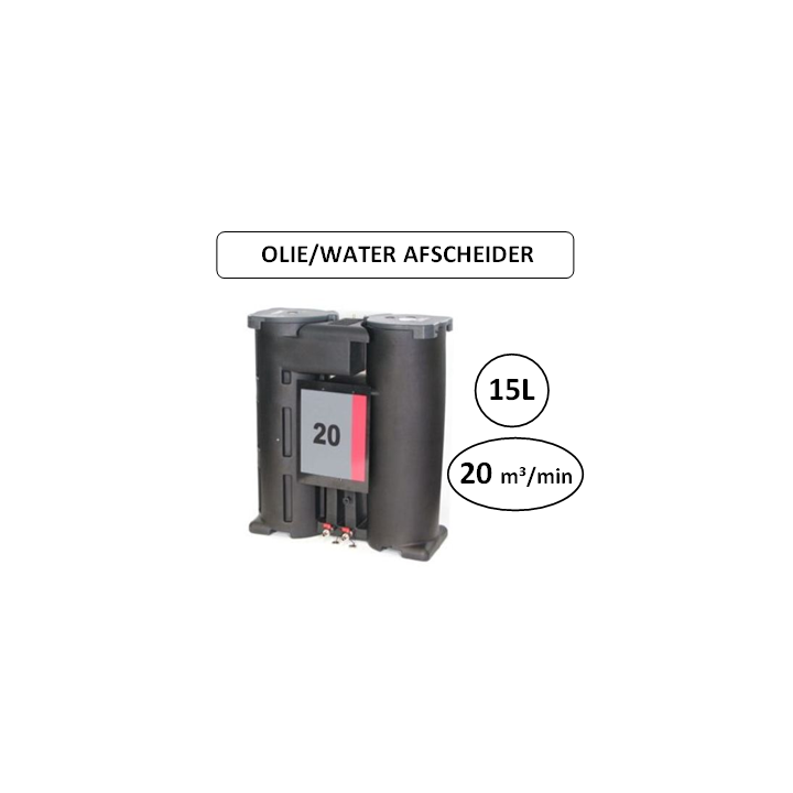 15L - 20m³/min - Olie water/afscheider - Perslucht
