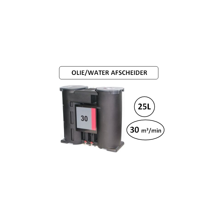 25L - 30m³/min - Olie water/afscheider - Perslucht