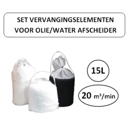 15L - vervangingselementen set voor olie waterafscheider