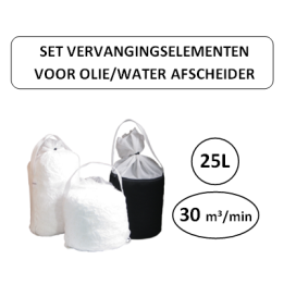 25L - vervangingselementen set voor olie waterafscheider
