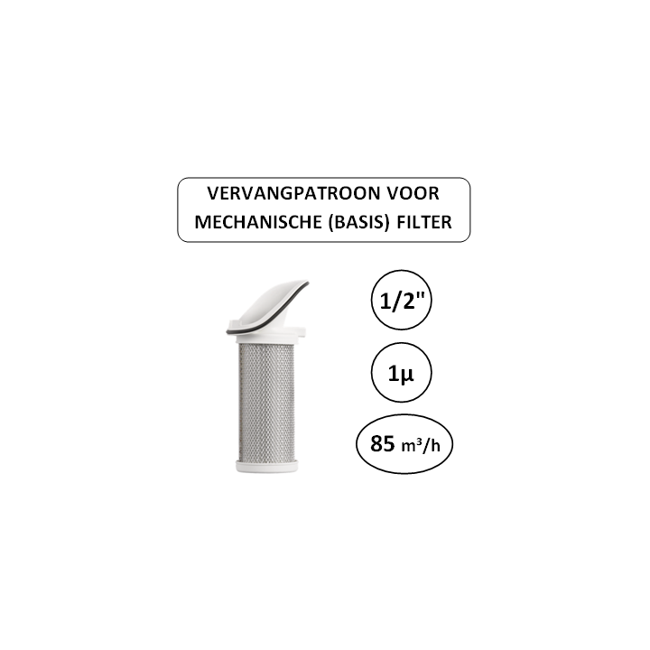 1/2" - 1µ - 85 m³/h - Vervangpatroon voor Mechanische basisfilter - Perslucht