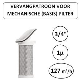 3/4" - 1µ - 127 m³/h - Vervangpatroon voor Mechanische basisfilter - Perslucht