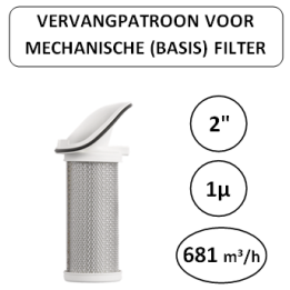 2" - 1µ - 681 m³/h - Vervangpatroon voor Mechanische basisfilter - Perslucht