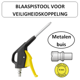ARO 210 - Blaaspistool met metalen buis - voor veiligheidskoppeling met gele knop