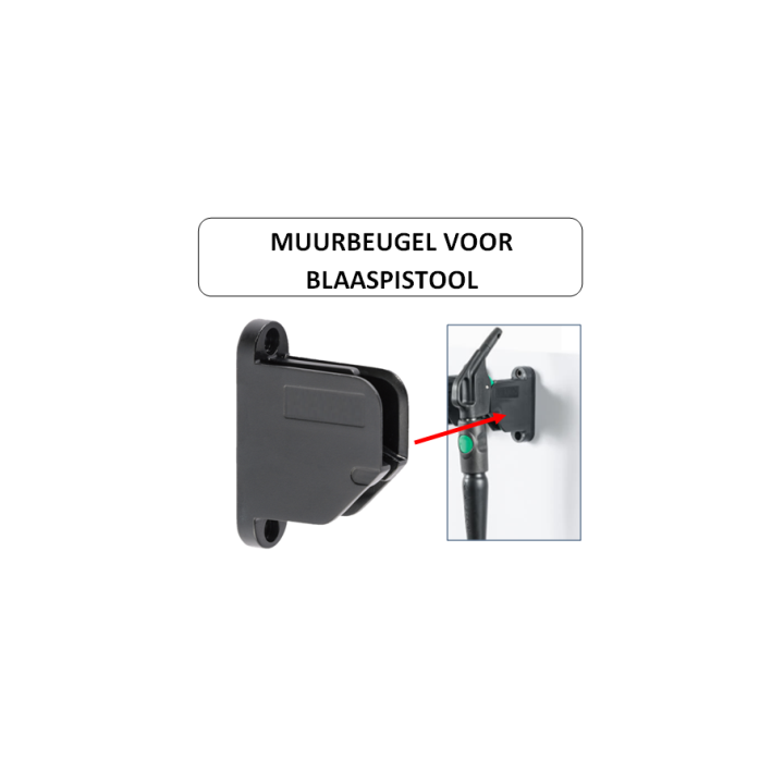 Muurbeugel voor blaaspistool