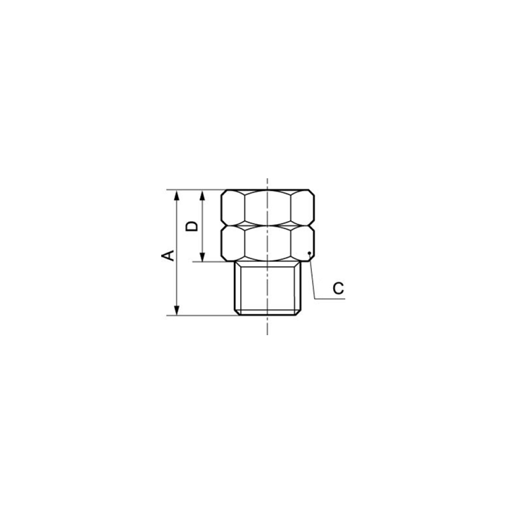 1/2" M naar 3/4" F - Draaibare koppeling - Perslucht