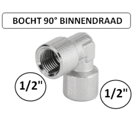 1/2" - Bocht 90 graden met binnendraad - Perslucht