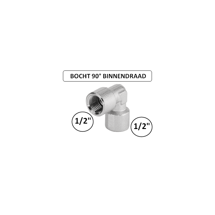 1/2" - Bocht 90 graden met binnendraad - Perslucht